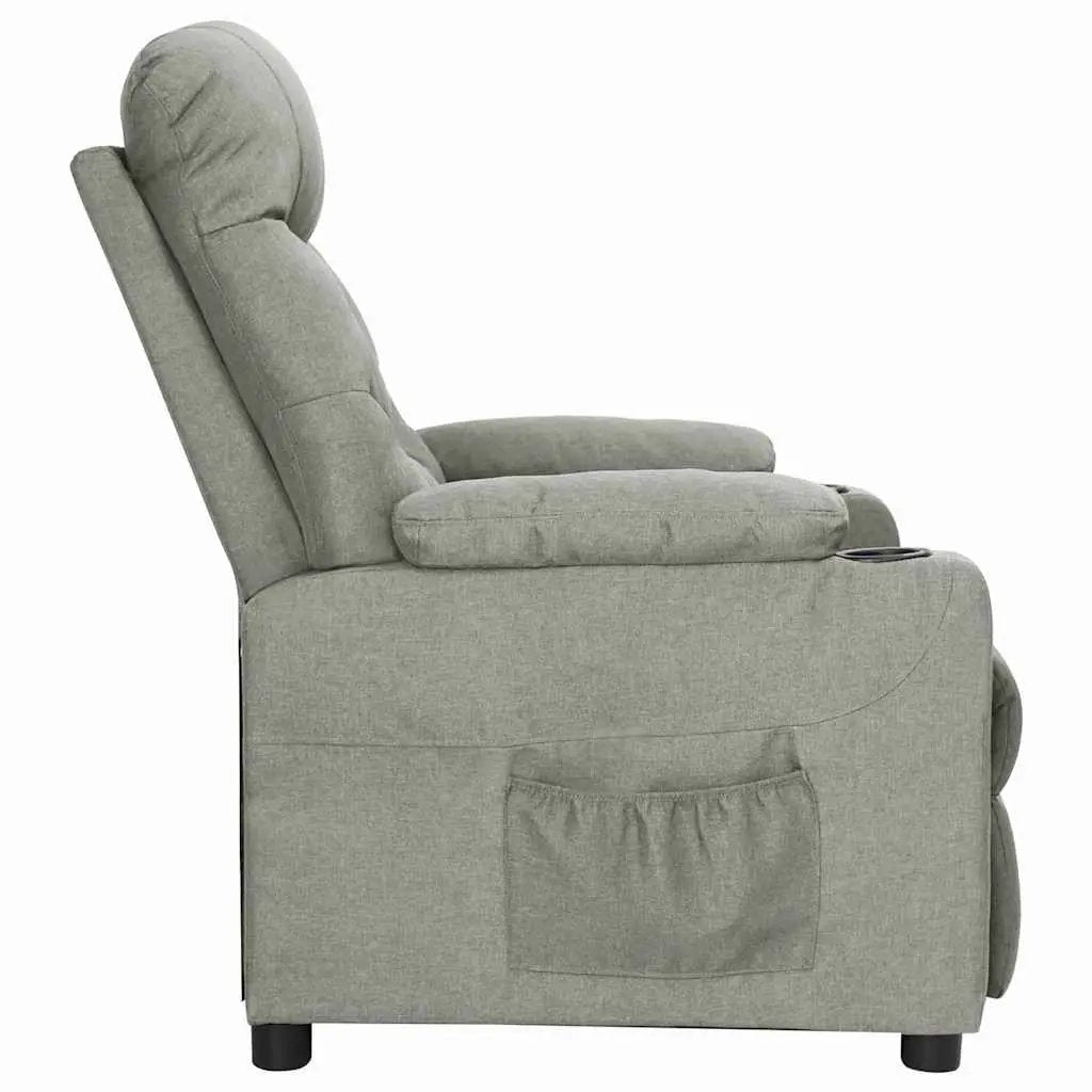 vidaXL Recliner Chair Light Grey Fabric - from vidaXL