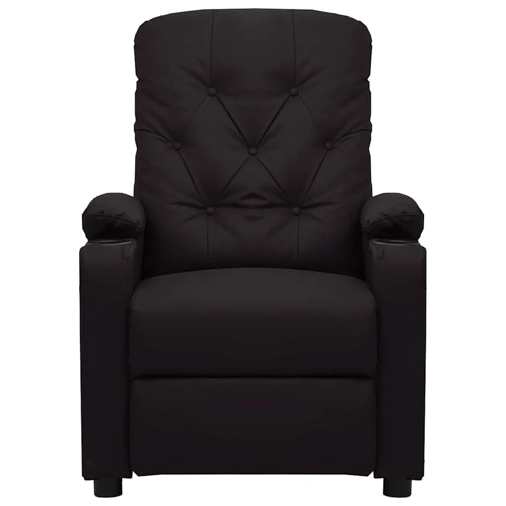 vidaXL Recliner Chair Black Faux Leather - from vidaXL
