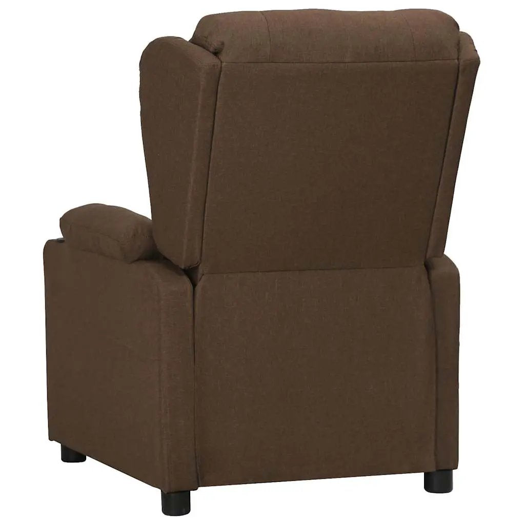 vidaXL Recliner Chair Brown Fabric - from vidaXL