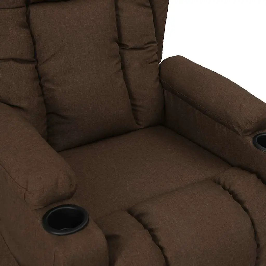 vidaXL Recliner Chair Brown Fabric - from vidaXL