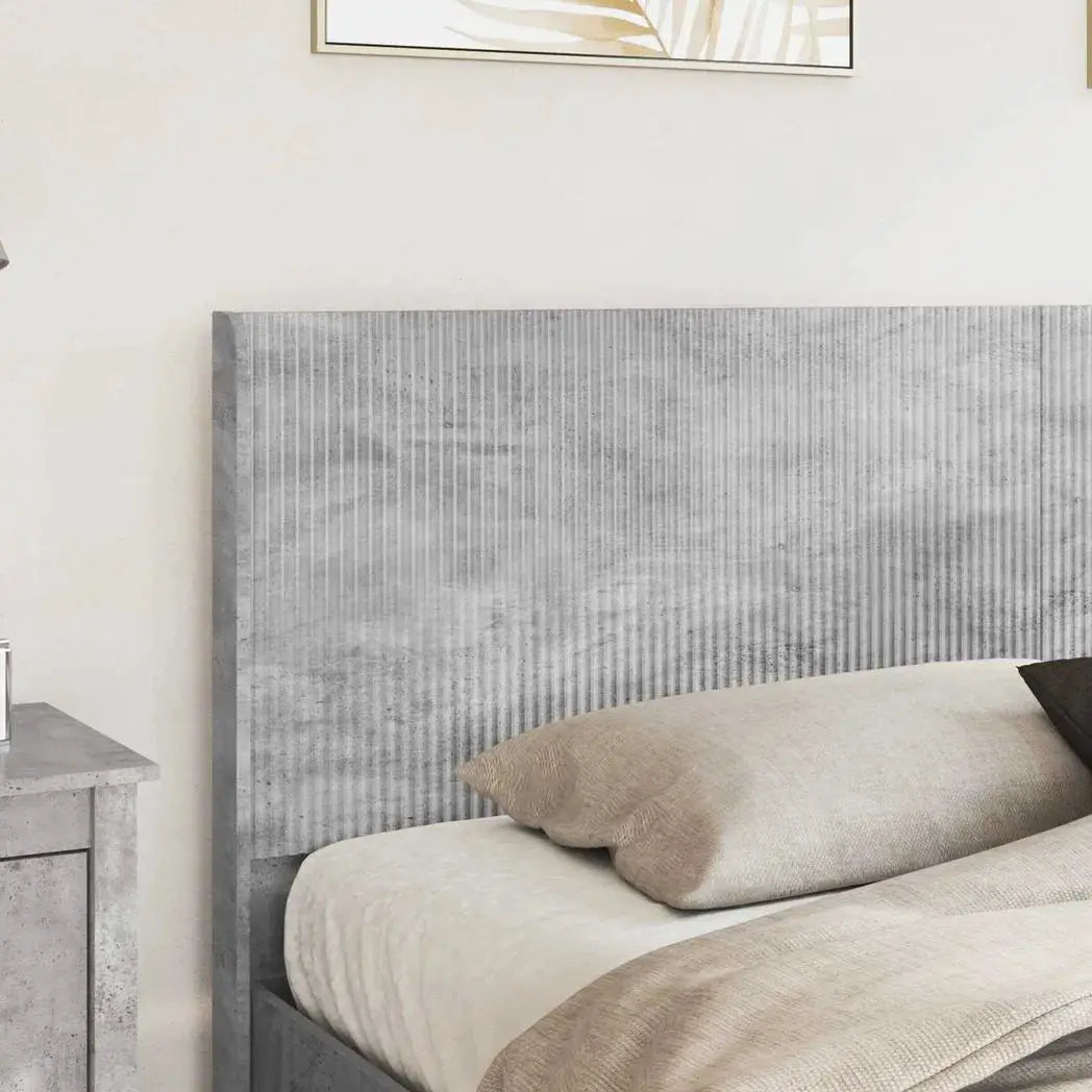 vidaXL Bed Frame with Storage and Headboard Concrete Grey - from vidaXL