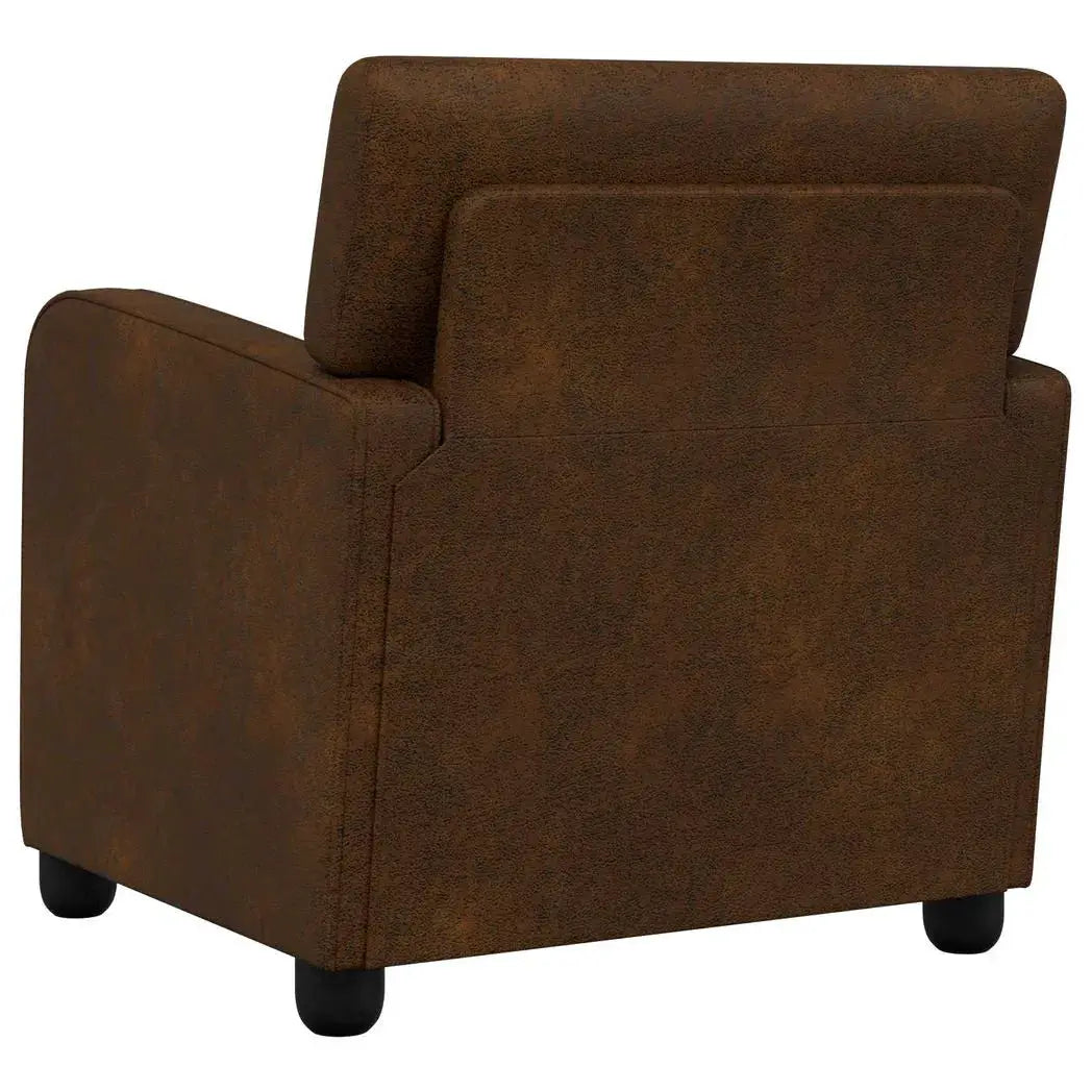 vidaXL Armchair Brown Faux Suede Leather - from vidaXL