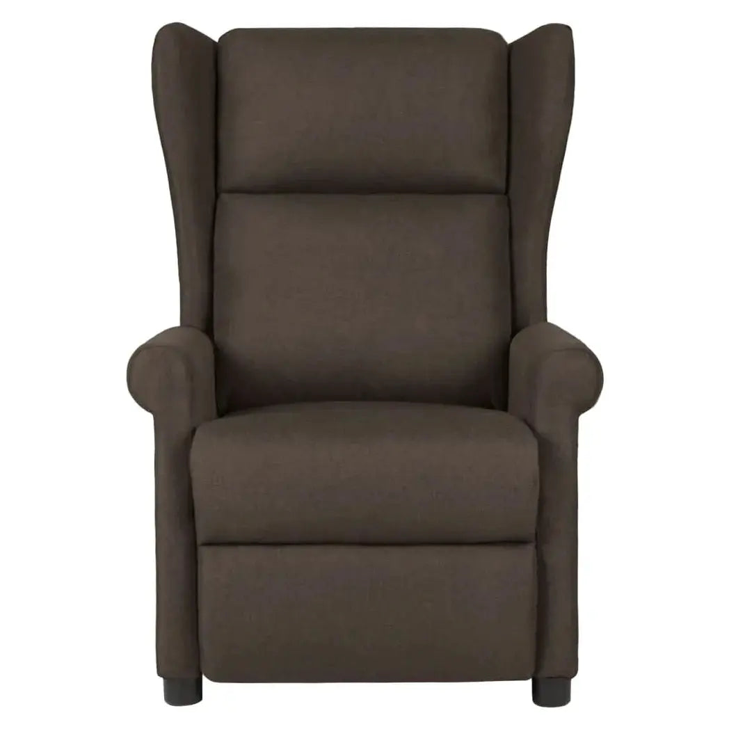 vidaXL Recliner Chair Dark Brown Fabric - from vidaXL
