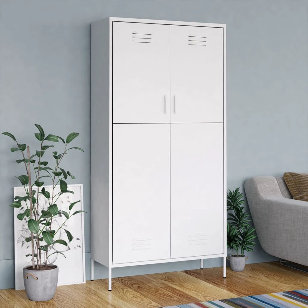 vidaXL vidaXL Wardrobe Olive Green 90x50x180 cm Steel - Wardrobe