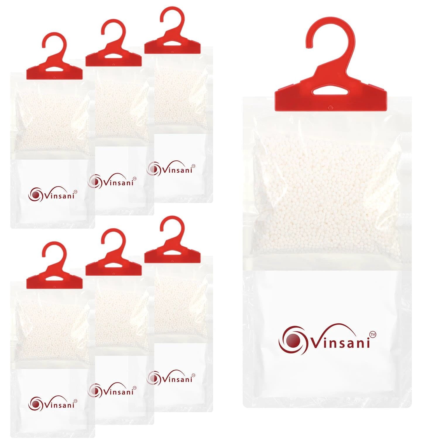Vinsani VINSANI 6PC HANGING WARDROBE DEHUMIDIFIER BAG - Wardrobe