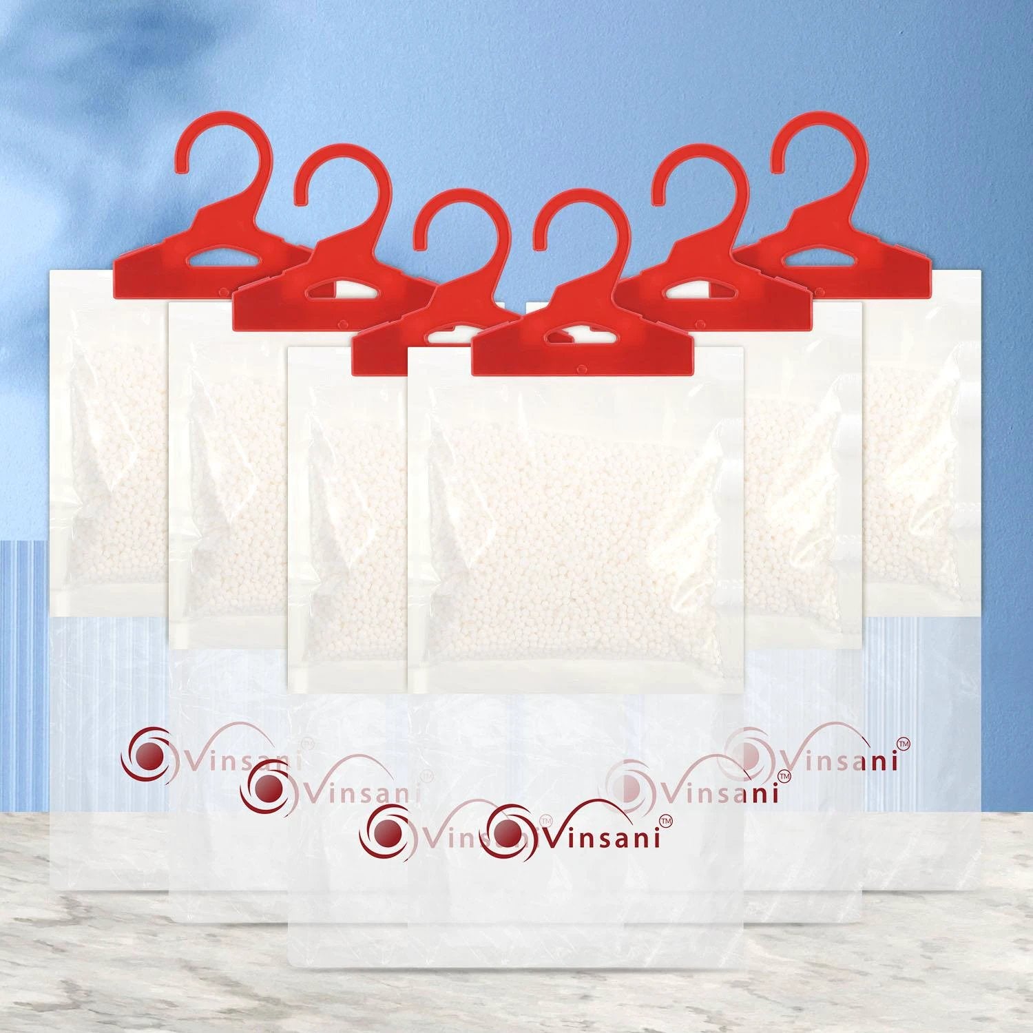 Vinsani VINSANI 6PC HANGING WARDROBE DEHUMIDIFIER BAG - Wardrobe