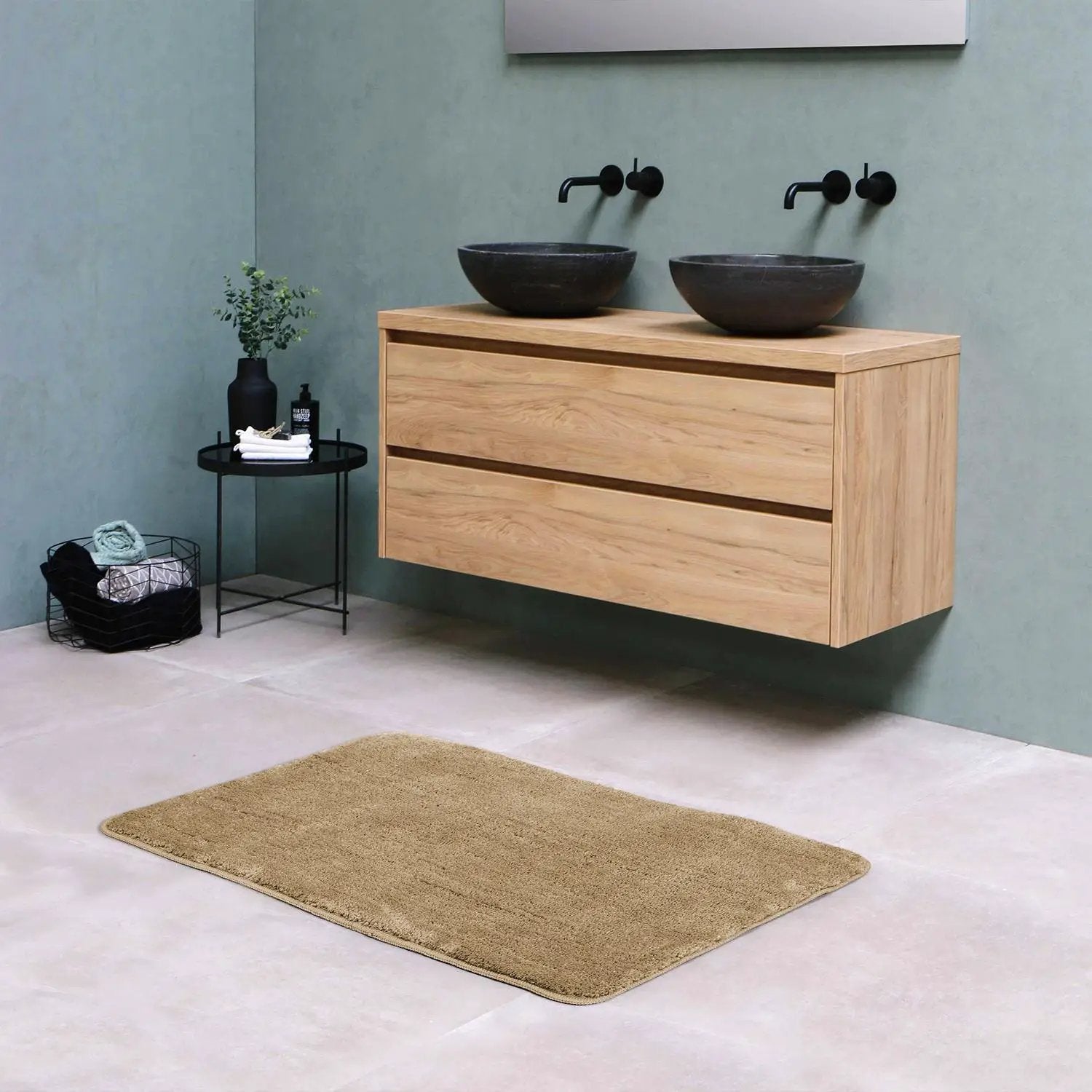 Vinsani VINSANI BATH MAT 50X80cm BEIGE 1010161 - Rug
