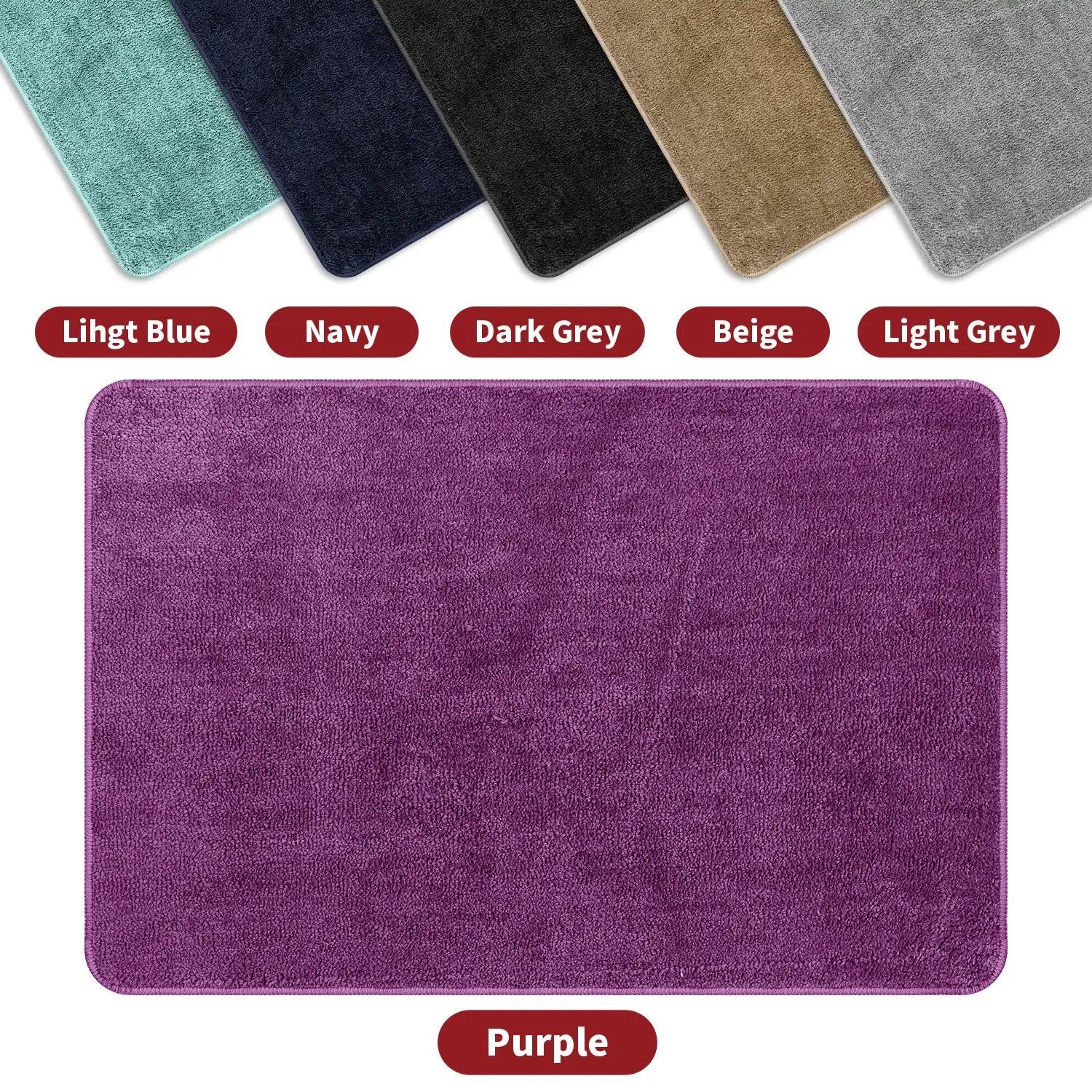 Vinsani VINSANI BATH MAT 60X90cm PURPLE 1010169 - Rug