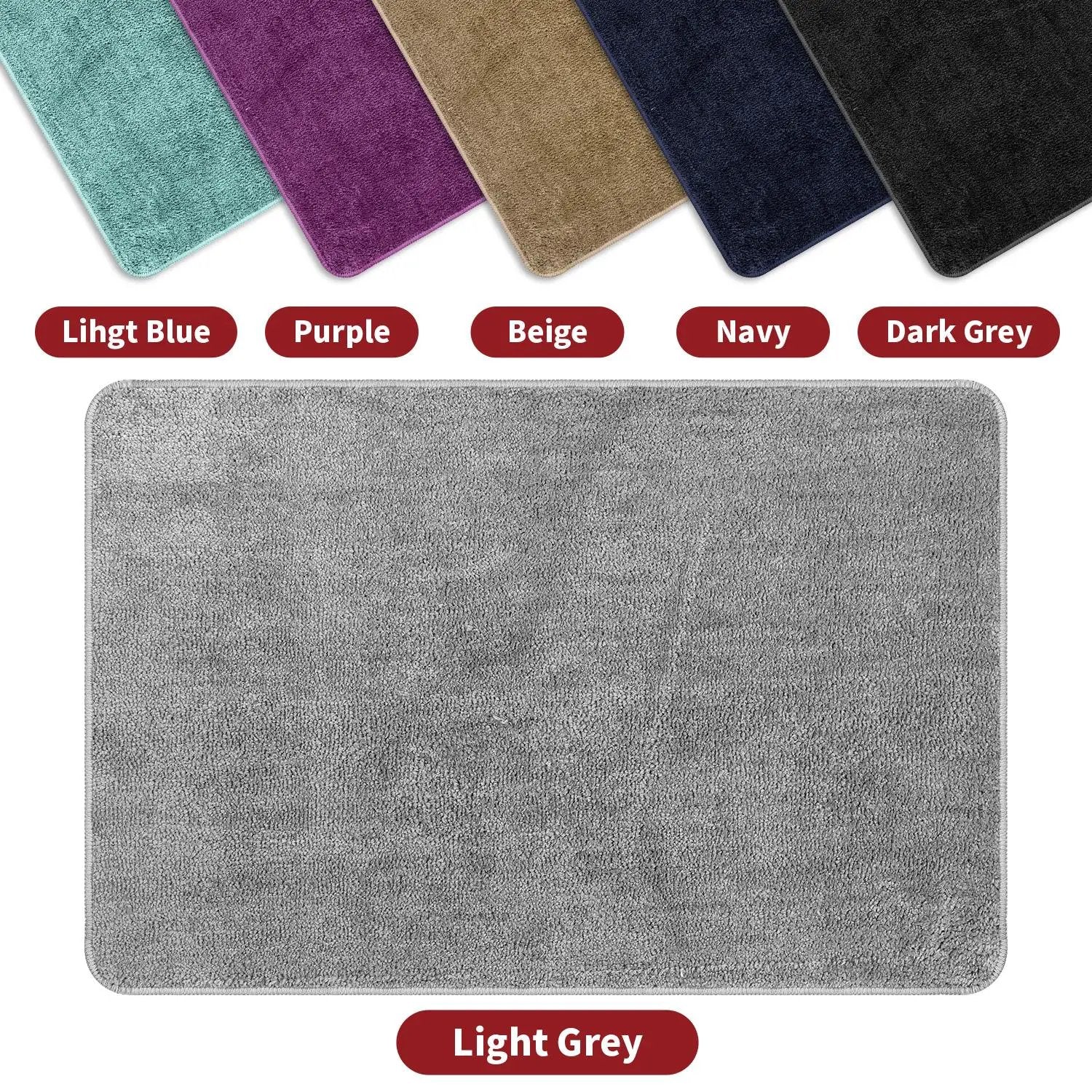 Vinsani VINSANI BATH MAT 60X90cm L.GREY 1010165 - Rug