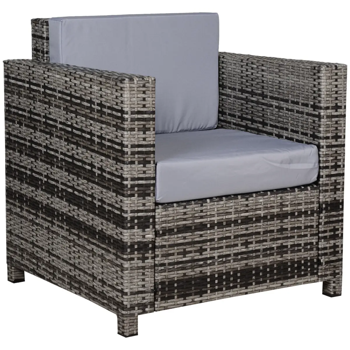 Outsunny Rattan Outdoor Garden Single Sofa Armchair - Garden Sofa Sets