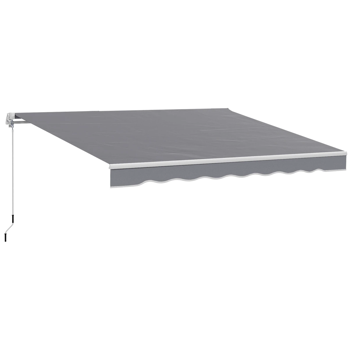 Outsunny Outsunny Retractable Sun Shade Awning 2.5m by 2m Manual Outdoor Patio Balcony Canopy - Cover