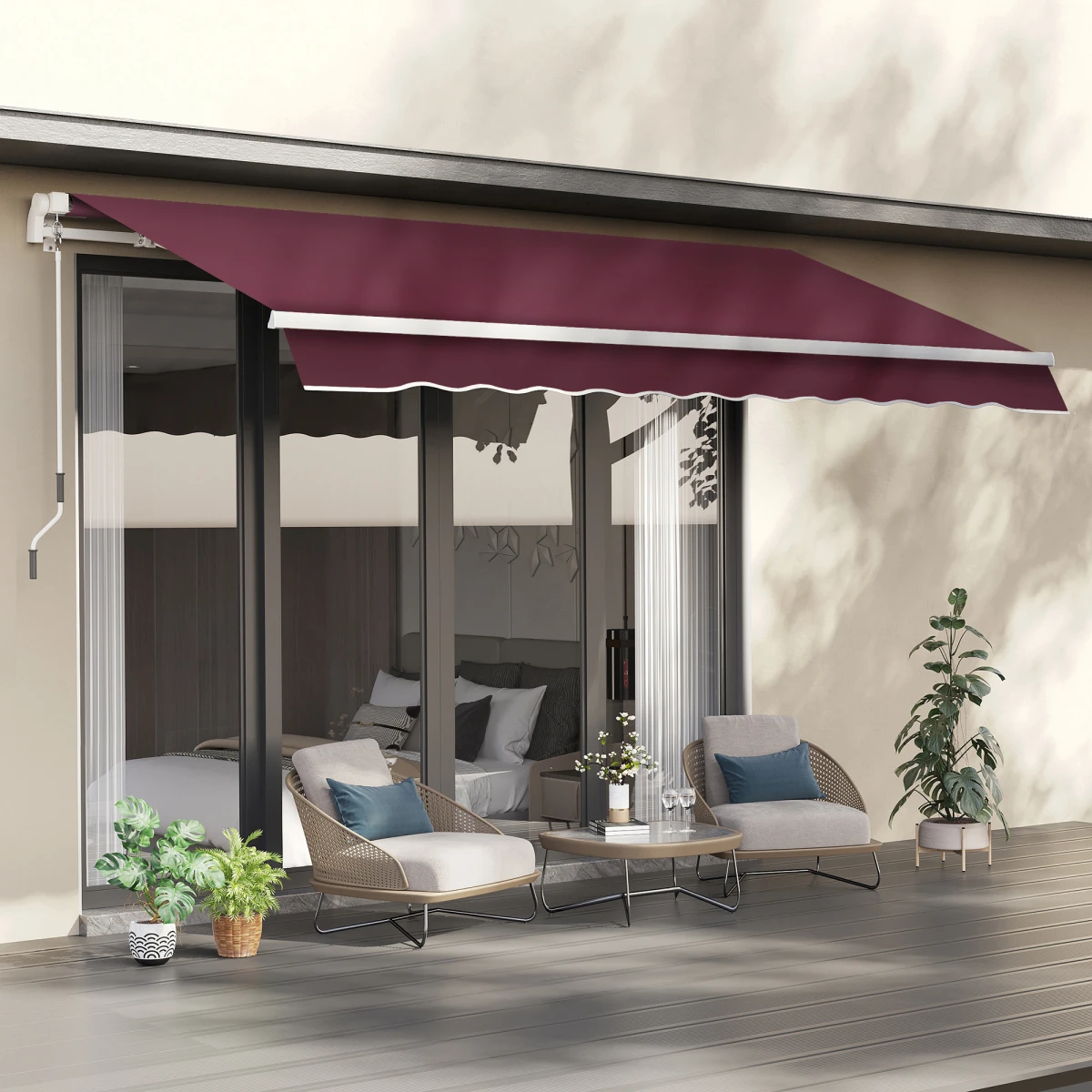 Outsunny Awning 4m x 3m Aluminum Patio by Outsunny