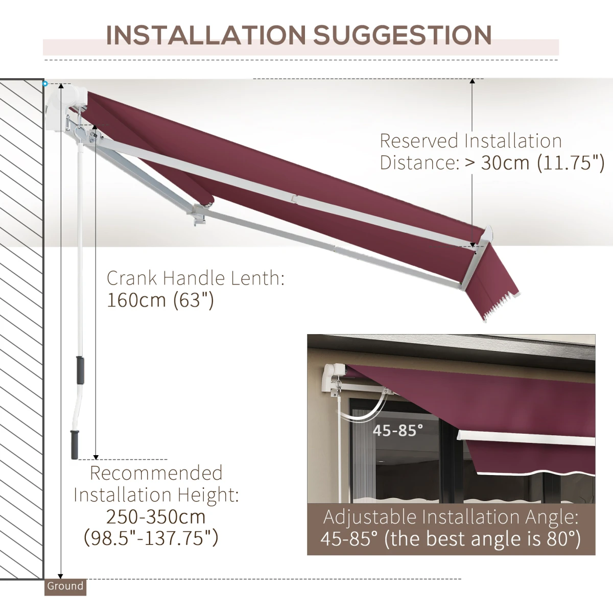 Outsunny Awning 4m x 3m Aluminum Patio by Outsunny