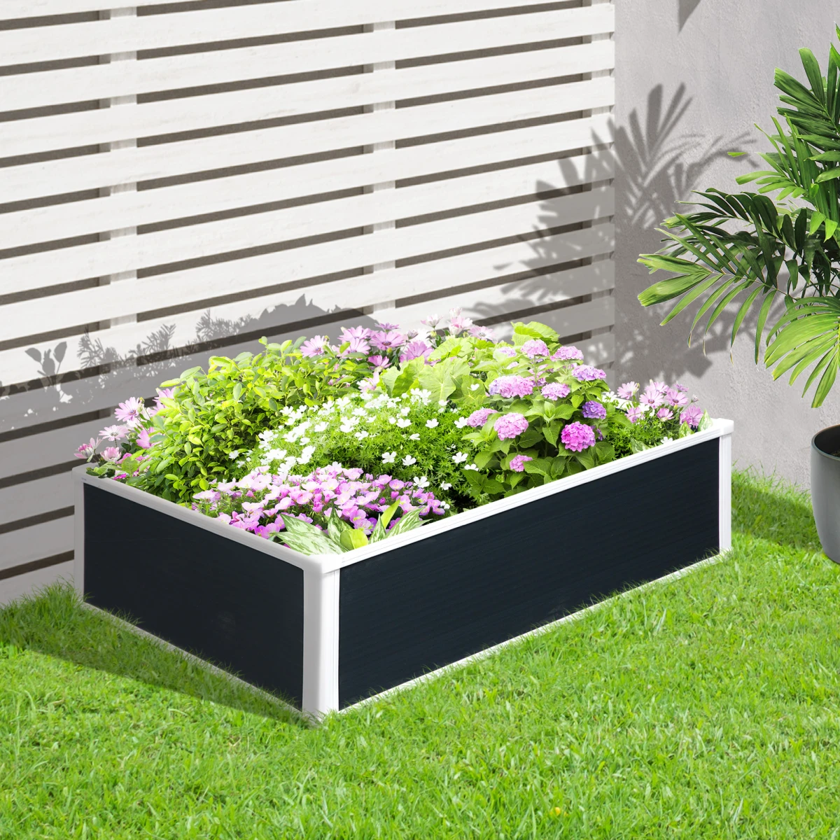 Outsunny Garden Raised Bed Planter 40x14x8 Durable Home by Outsunny