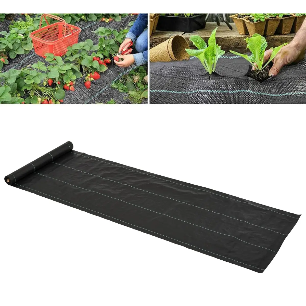 Outsunny Weed Barrier Landscape Fabric Durable & Weed Block Mat & Superior Weed Control - Barrier Mats