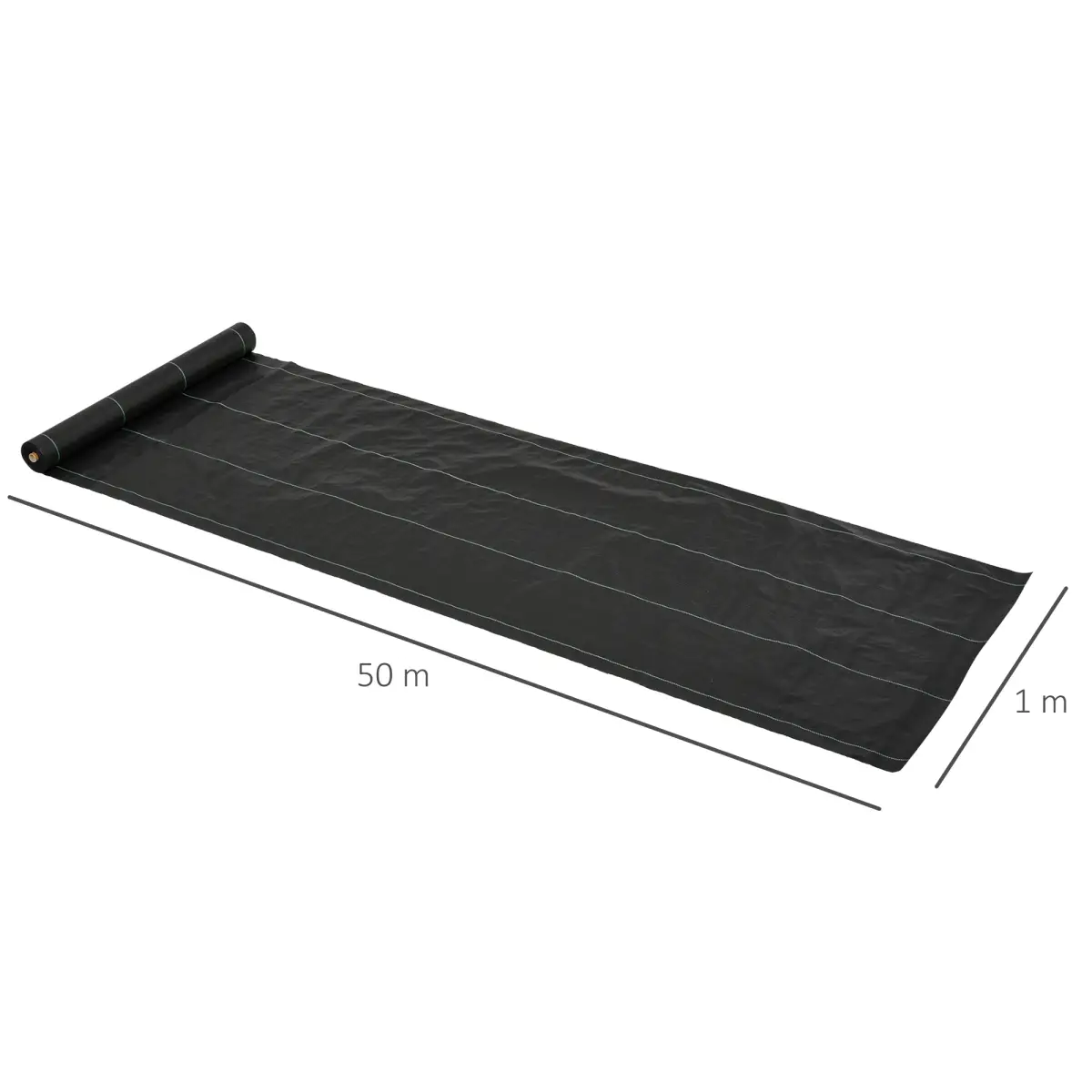 Outsunny Weed Barrier Landscape Fabric Durable & Weed Block Mat & Superior Weed Control - Barrier Mats