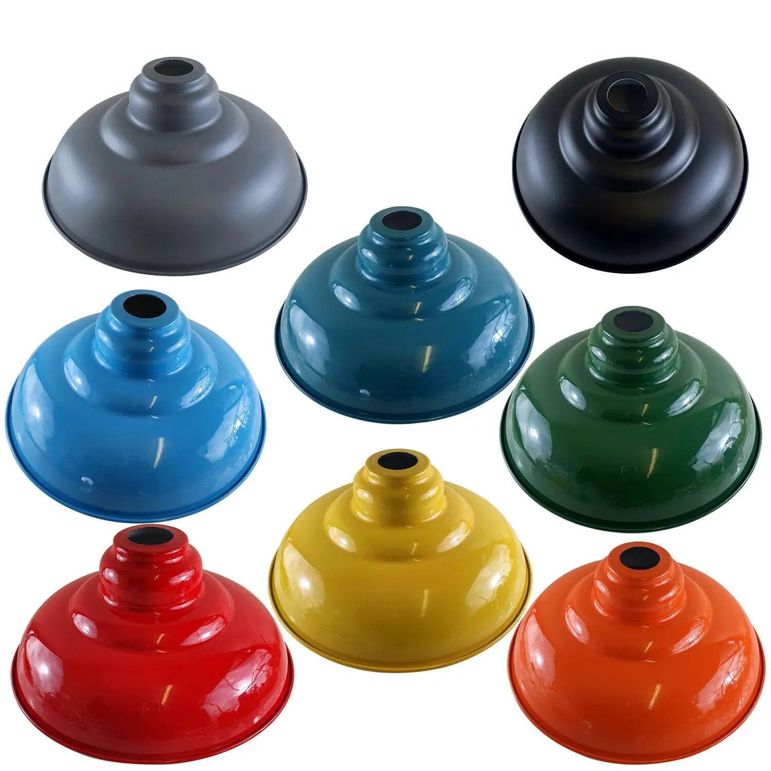 Ledson Ceiling Pendant Industrial Style Gloss Modern Metal Indoor Home Light Lampshade - Pendant Lights