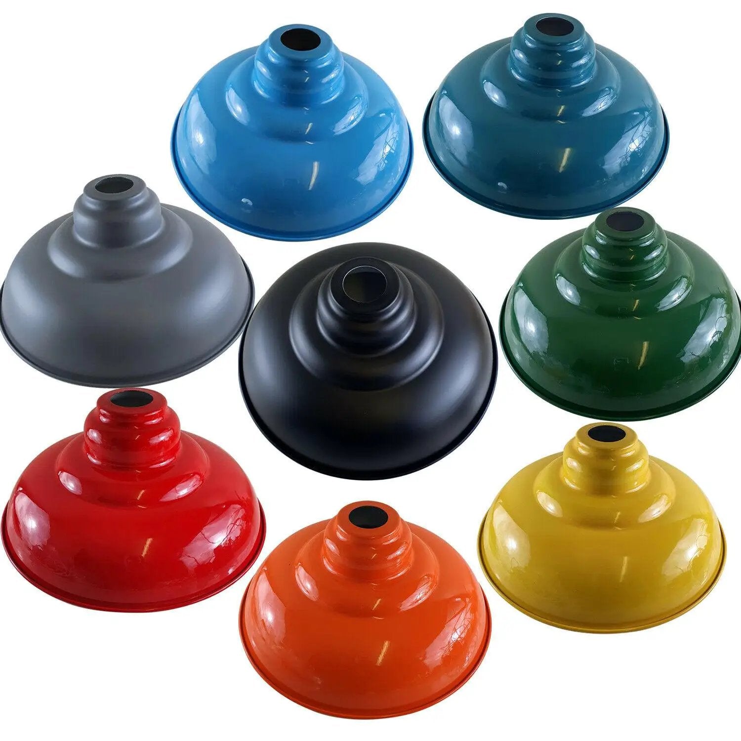 Ledson Ceiling Pendant Industrial Style Gloss Modern Metal Indoor Home Light Lampshade - Pendant Lights