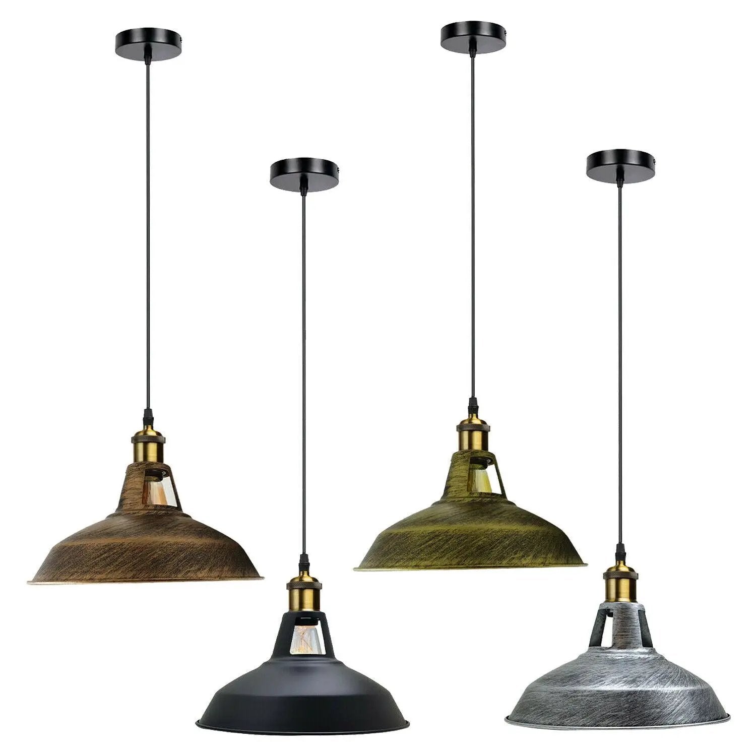 Un-branded Modern Vintage Industrial Retro Metal Lamp Shade Loft Pendant Ceiling Light - Pendant Lights