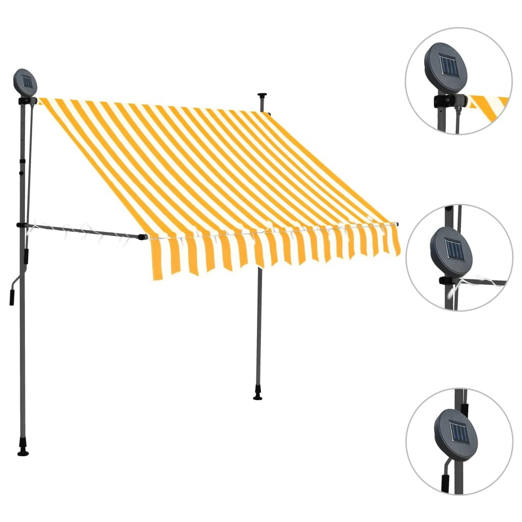 Premium Retractable Awning 150cm LED Patio by vidaXL