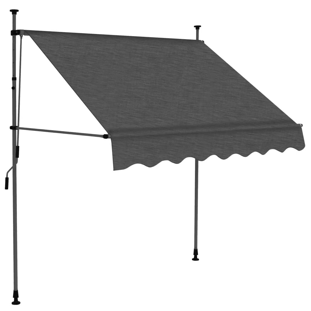 vidaXL LED Awning 100cm Manual Retractable Anthracite - Cover