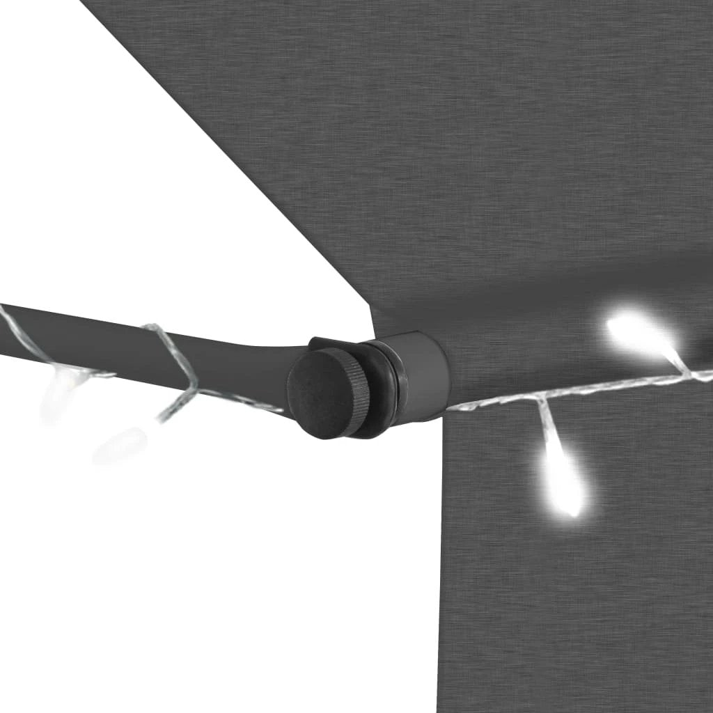vidaXL LED Awning 100cm Manual Retractable Anthracite - Cover