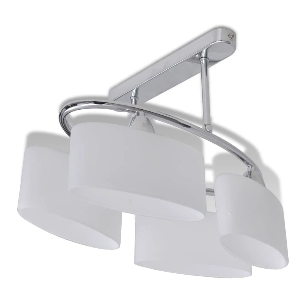 vidaXL Premium Ceiling Light 4Shade Ellipsoid Glass Home - Ceiling Lights