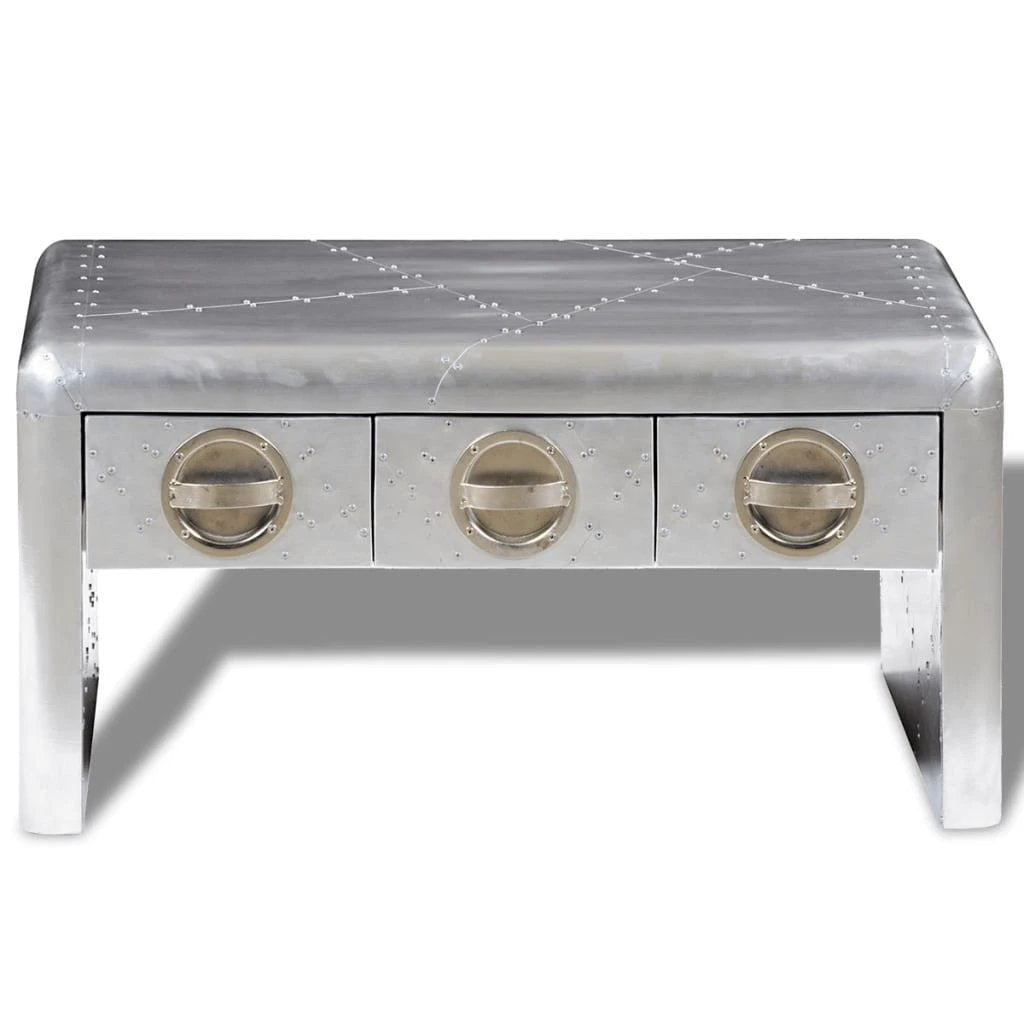 vidaXL Aviator Coffee Table 3-Drawer Vintage Airplane Style - Coffee Table