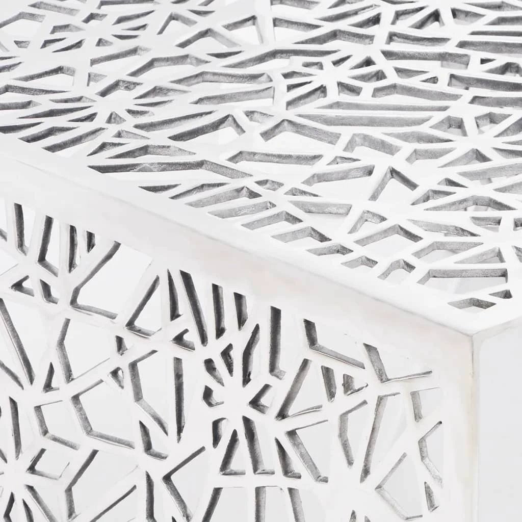 vidaXL Premium Coffee Table Compact Geometric Openwork Aluminium End Table For Living Room - Coffee Table
