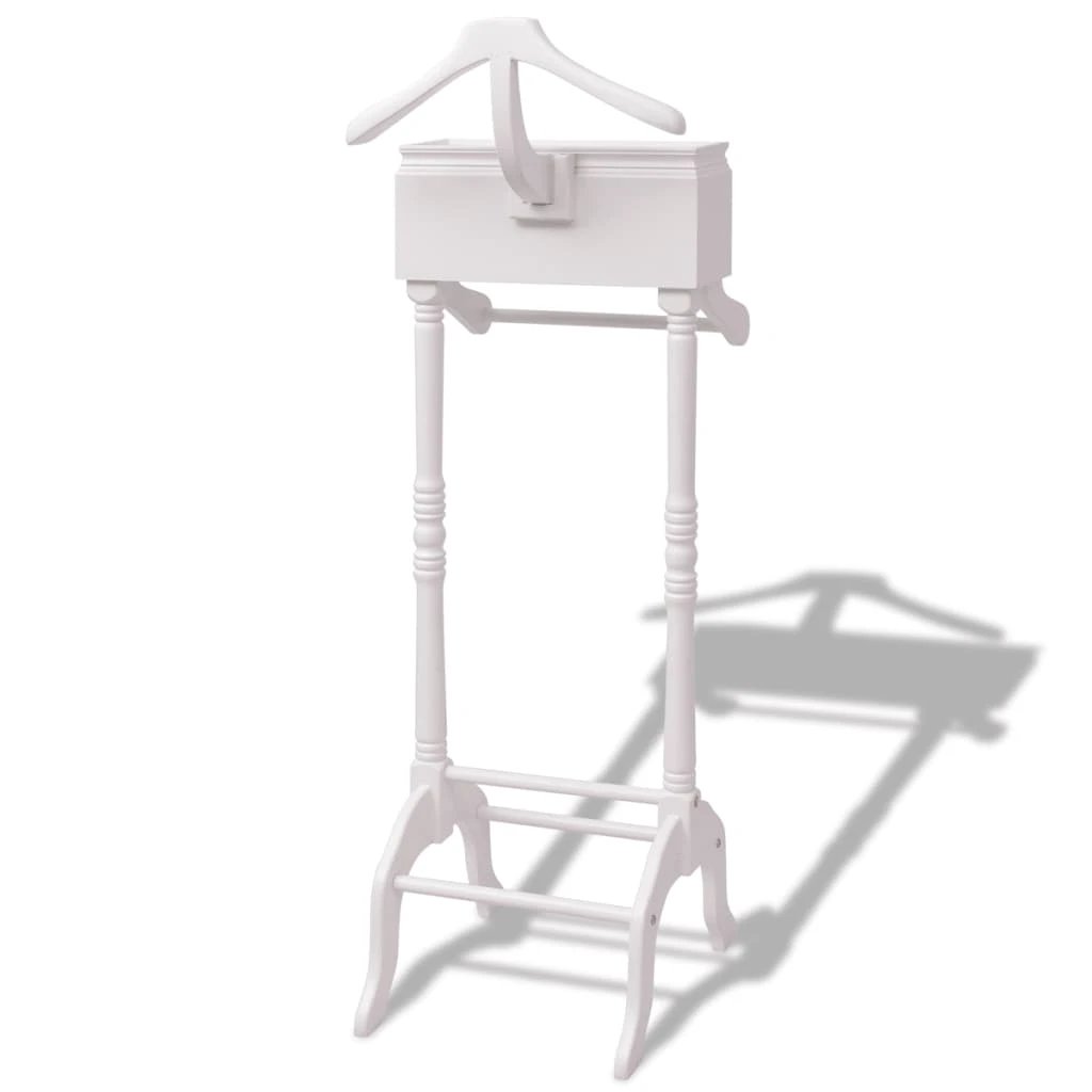 VidaXL Clothing Rack With Cabinet Wood White Durable Garment Organizer For Home Use by vidaXL