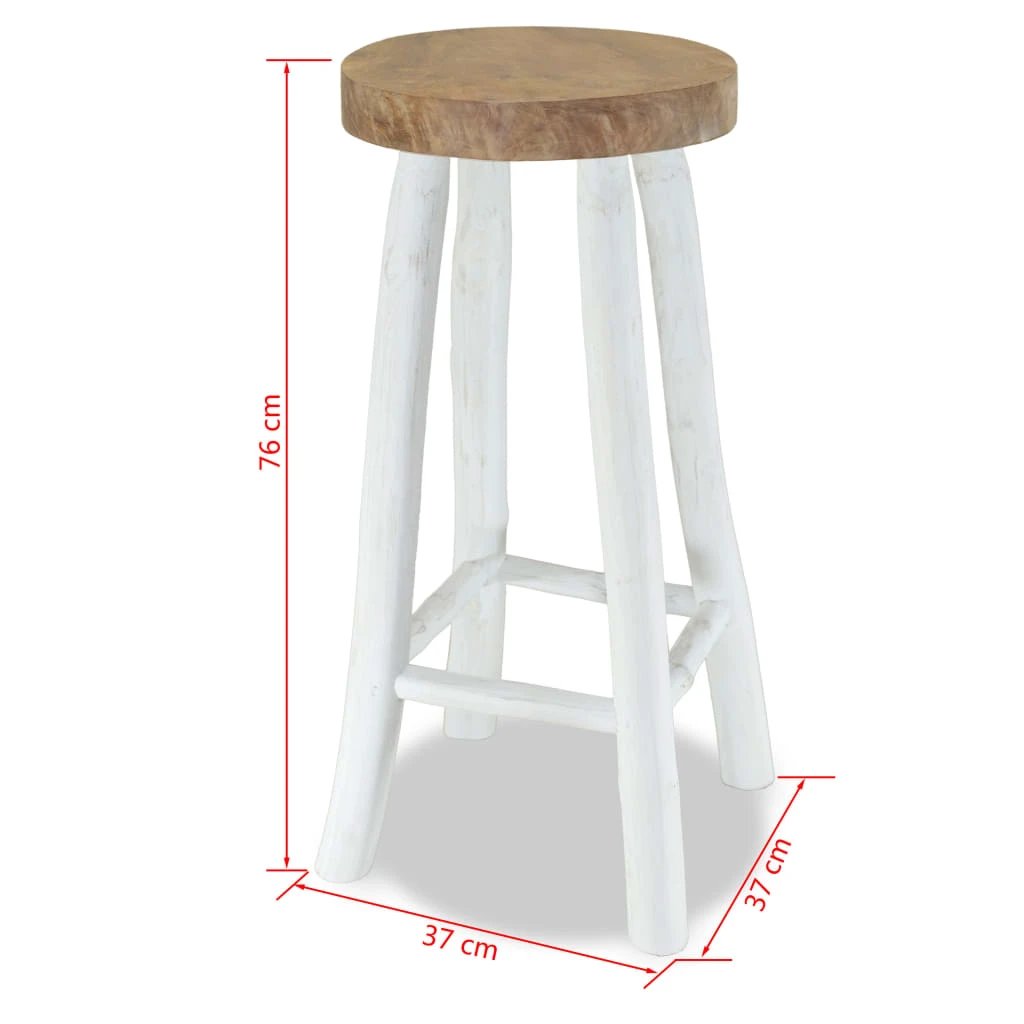 Bar Stool Solid Teak Wood by vidaXL