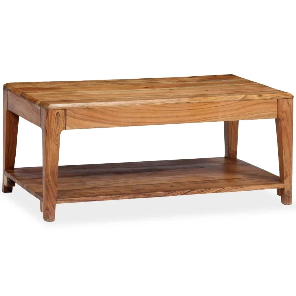 vidaXL vidaXL Coffee Table 88x50x38 cm Solid Acacia Wood Handmade Rustic For Living Room - Coffee Table