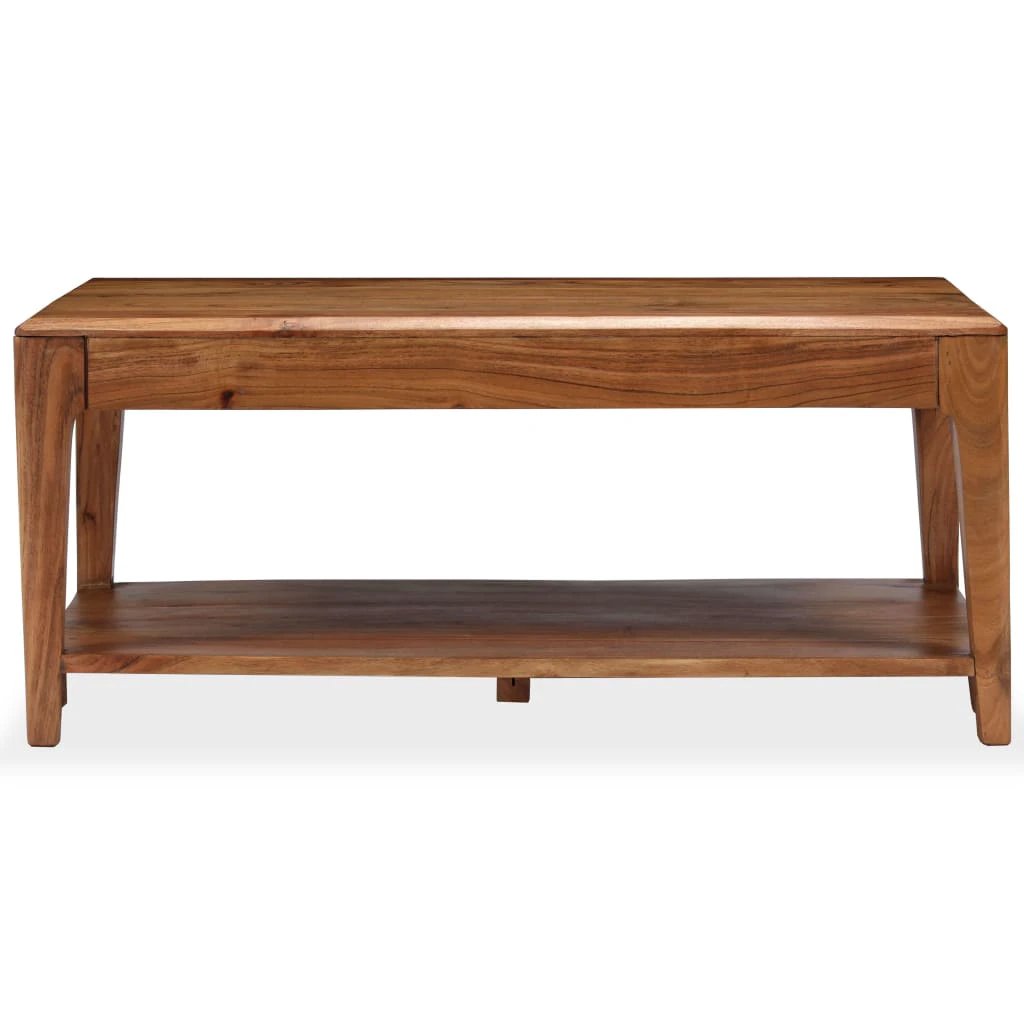 vidaXL vidaXL Coffee Table 88x50x38 cm Solid Acacia Wood Handmade Rustic For Living Room - Coffee Table