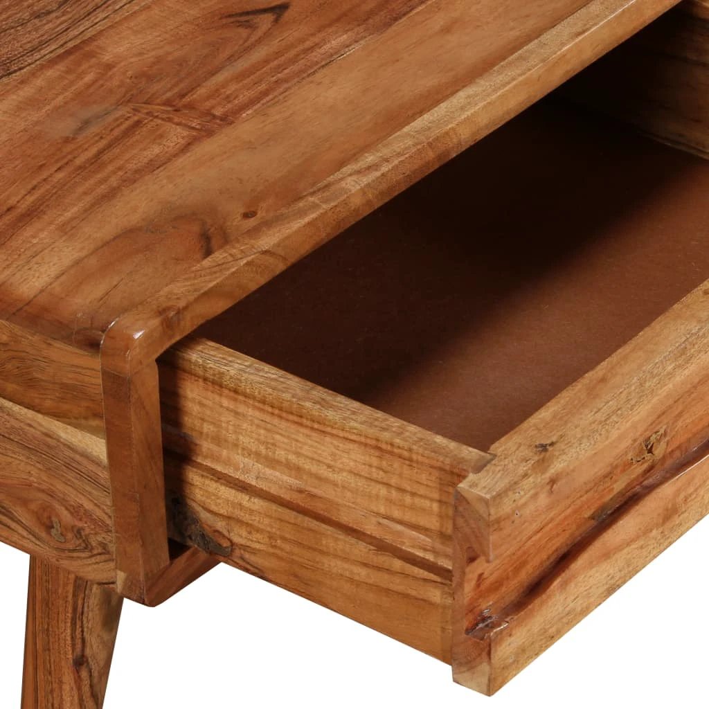 Solid Wood Coffee Table 100x50x40 Carved Drawer by vidaXL