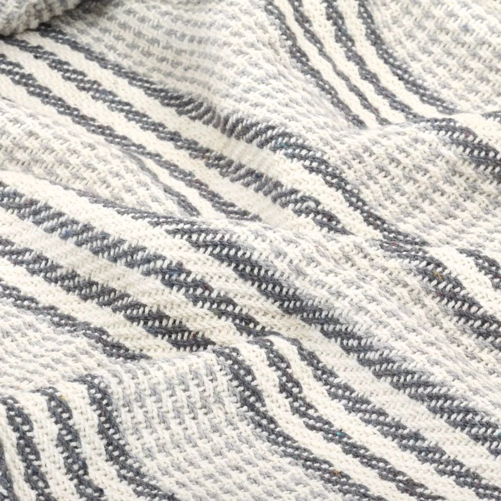 vidaXL vidaXL Cotton Throw Blanket 125x150 cm Grey with Tassels - Blankets Throws