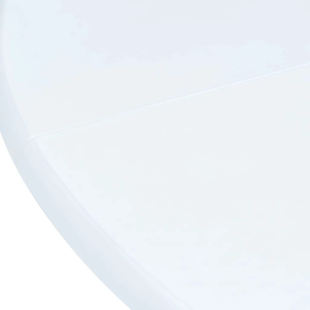 vidaXL Dining Table White 106 cm Solid Rubber Wood by vidaXL
