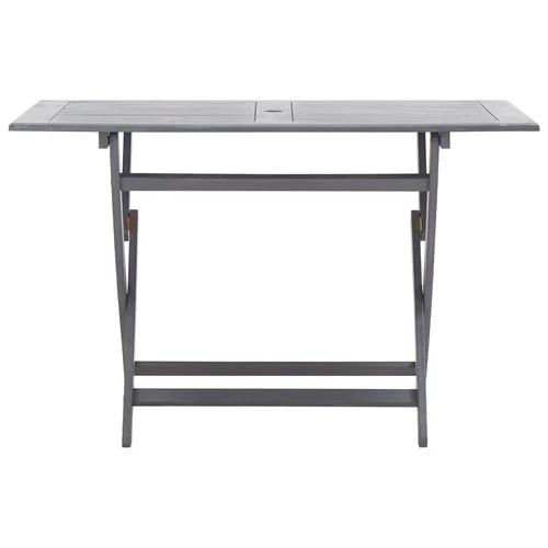 vidaXL vidaXL 5 Piece Garden Dining Set Solid Acacia Wood Grey - Garden Set