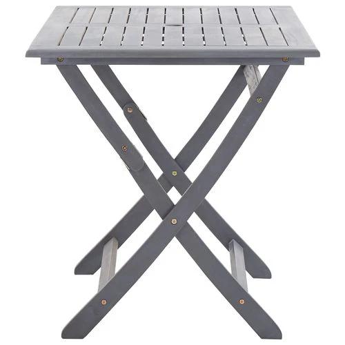 vidaXL vidaXL 5 Piece Garden Dining Set Solid Acacia Wood Grey - Garden Set