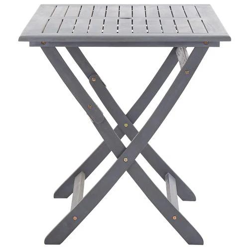 vidaXL vidaXL 5 Piece Garden Dining Set Solid Acacia Wood Grey - Garden Set