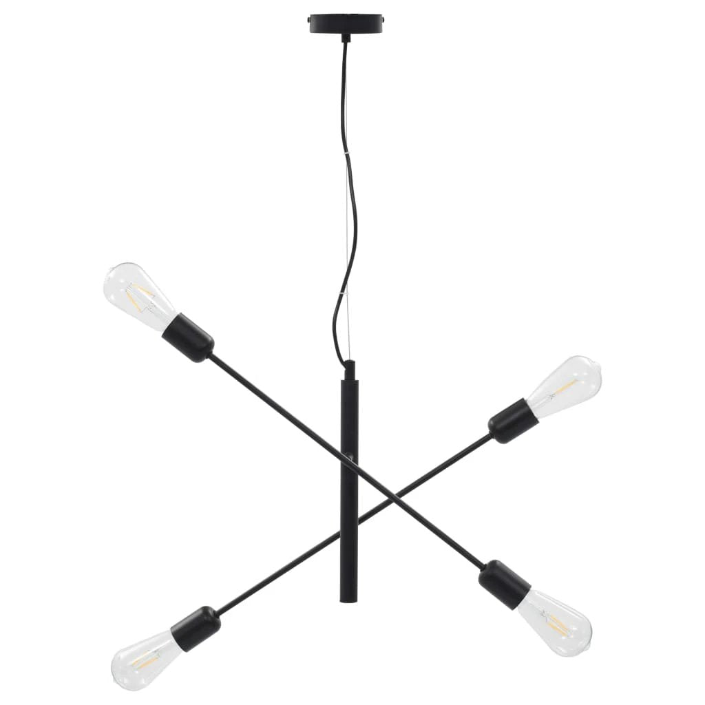 vidaXL Modern Four Arm Ceiling Light E27 Filament Bulbs Rotatable For Living Rooms And Hallways - Ceiling Lights