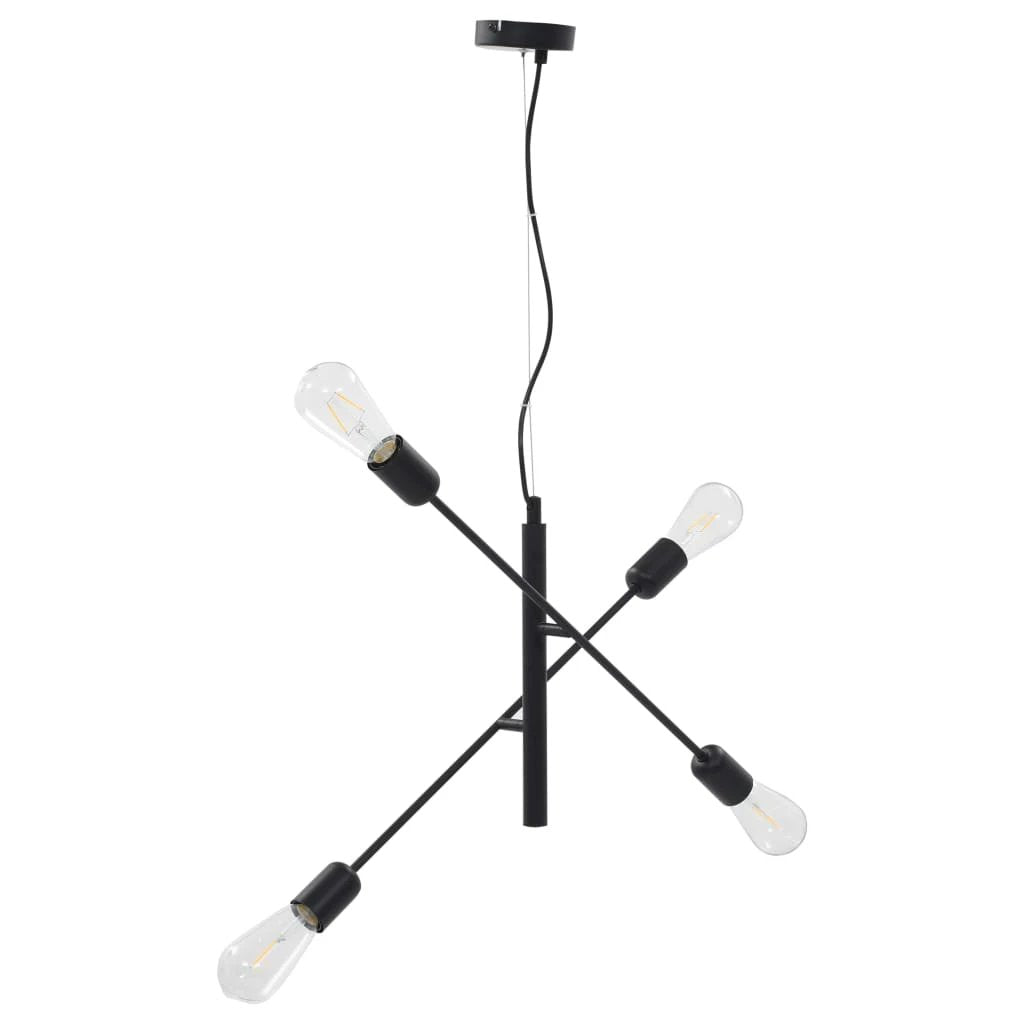 vidaXL Modern Four Arm Ceiling Light E27 Filament Bulbs Rotatable For Living Rooms And Hallways - Ceiling Lights