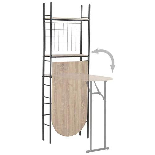 vidaXL vidaXL 3 Piece Folding Dining Set with Storage Rack for Space-Saving Solutions in Homes and Restaurants -