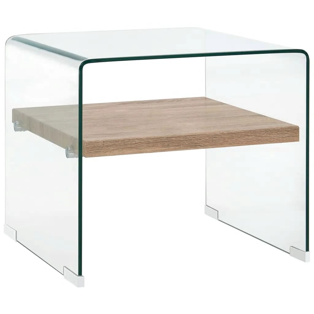 vidaXL vidaXL CoffeeTable 50x50x45 TemperedGlass Living - Coffee Table