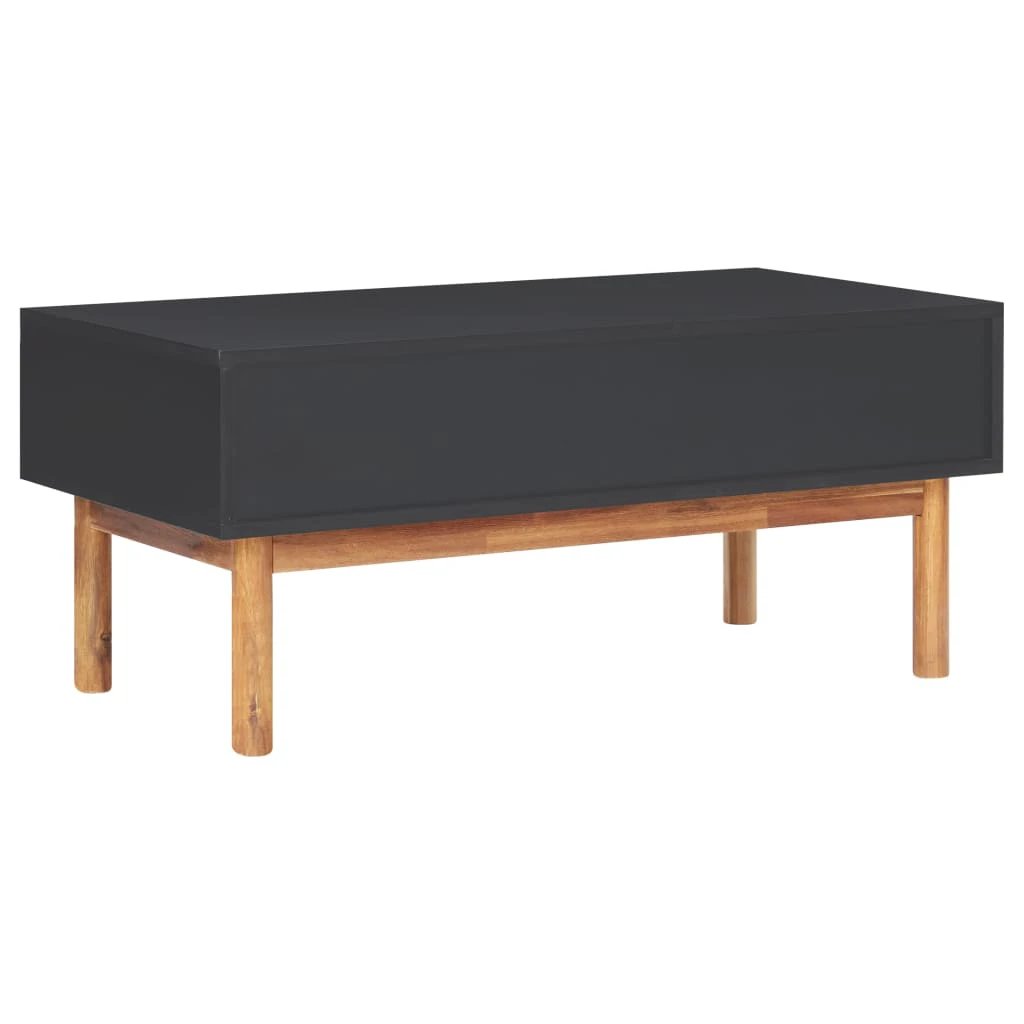 vidaXL SolidAcacia Coffee Table 90x50x40cm Two Drawers - Coffee Table