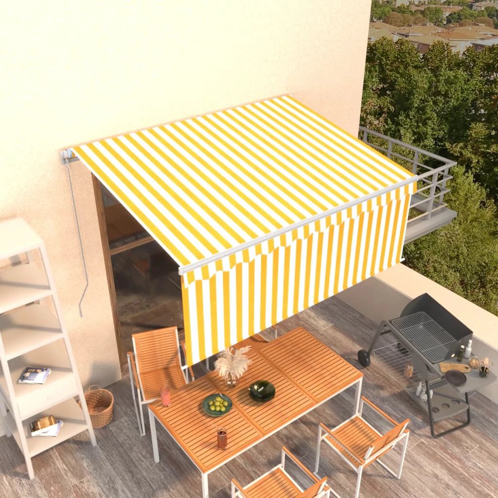 VidaXL Awning 3x2.5m Blue White Outdoor by vidaXL