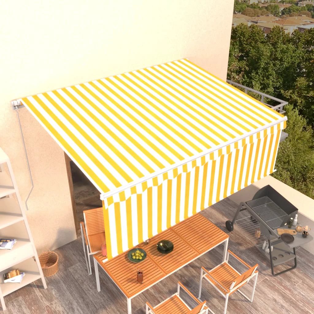VidaXL Awning 3x2.5m Blue White Outdoor by vidaXL
