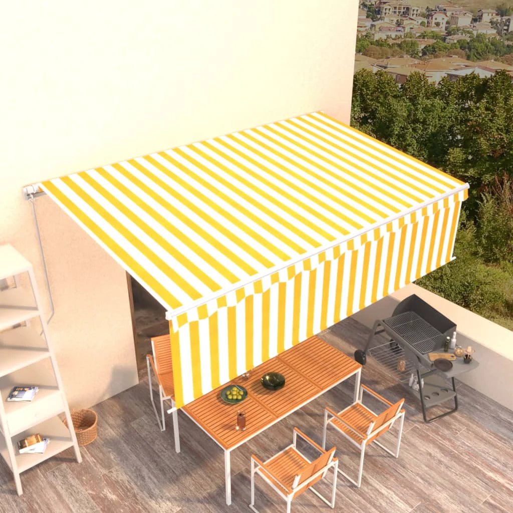 VidaXL Awning 3x2.5m Blue White Outdoor by vidaXL