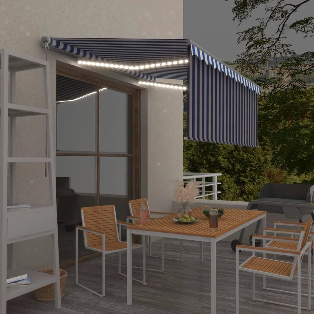 vidaXL VidaXL Retractable Awning 3x2.5m Blind LED Patio - Cover