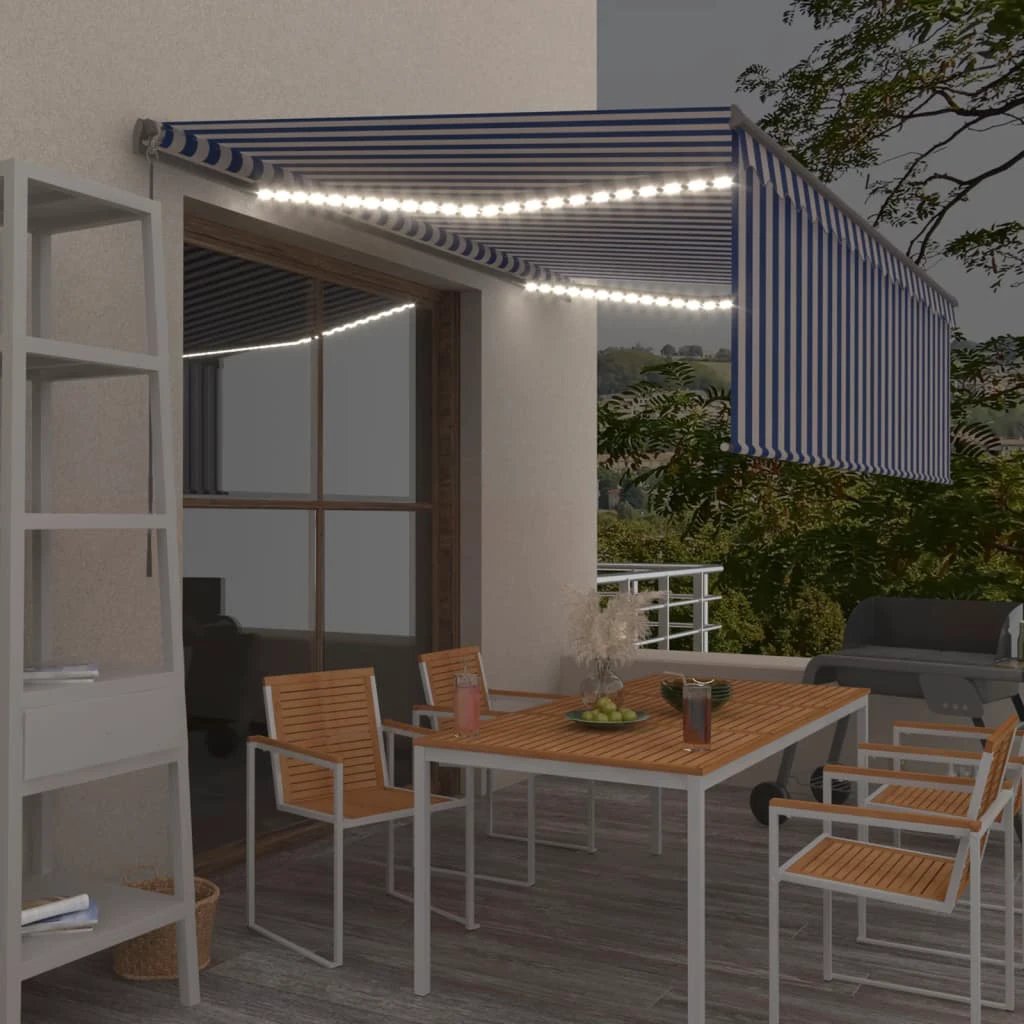 VidaXL Retractable Awning 3x2.5m Blind LED Patio by vidaXL
