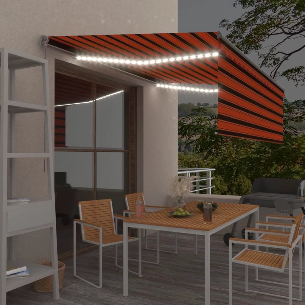 VidaXL Retractable Awning 3x2.5m Blind LED Patio by vidaXL
